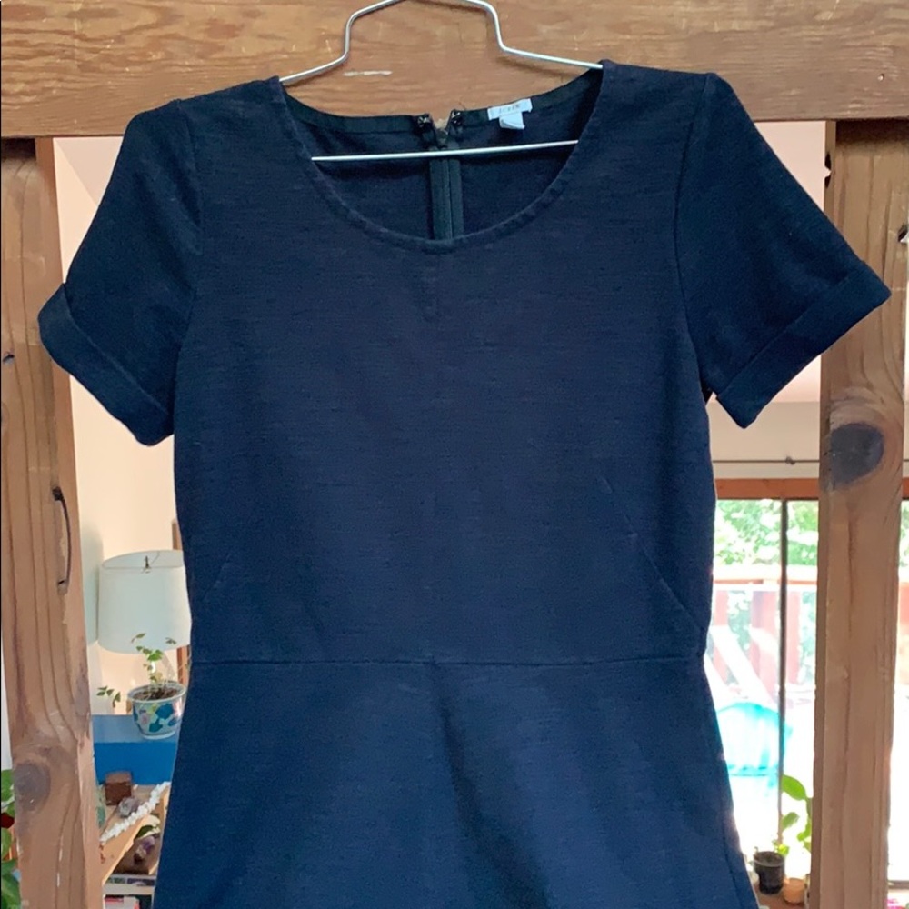 JCrew black a-line dress